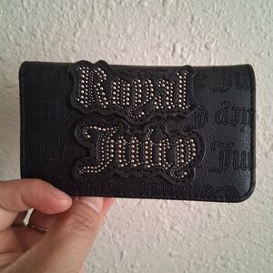 Juicy Couture Black Bifold Wallet ROYAL JUICY